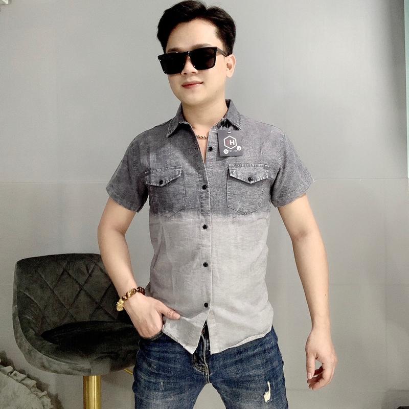 ÁO SƠMI ĐŨI GIẢ DEMIN TAY NGẮN Nam Menswear 0