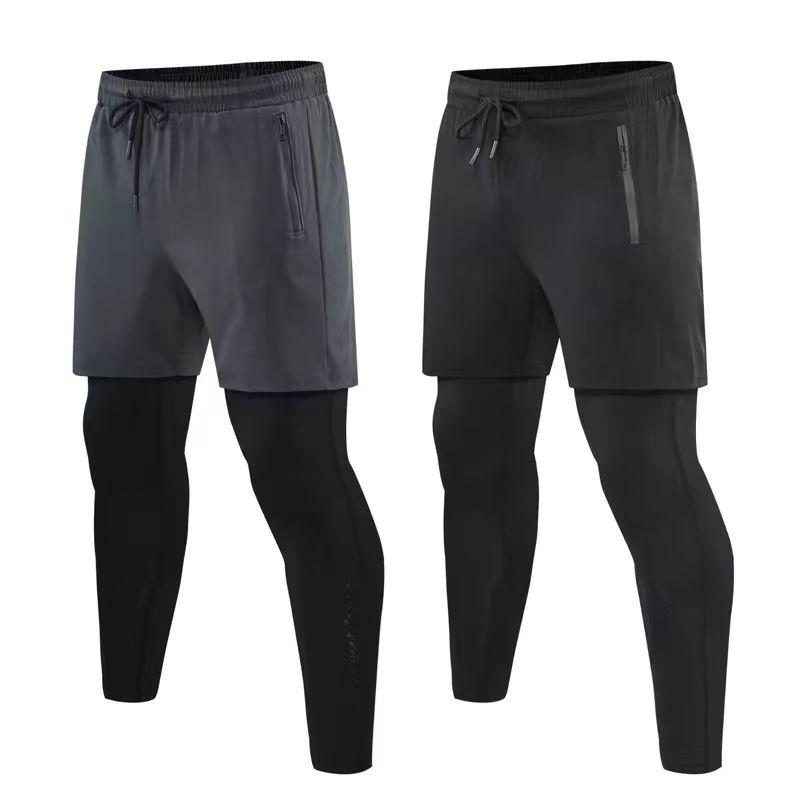 Seluar Rocker Seluar Sukan Lari Lelaki, Rekaan 2 dalam 1, M-5XL, Seluar Pendek ...