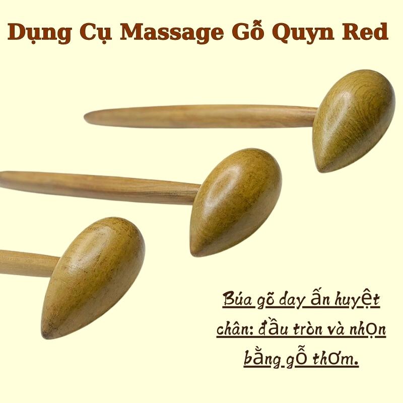 Búa Gõ Huyệt Chân - Búa Gỗ Đấm Lưng Mát Xa Quyn Red 2