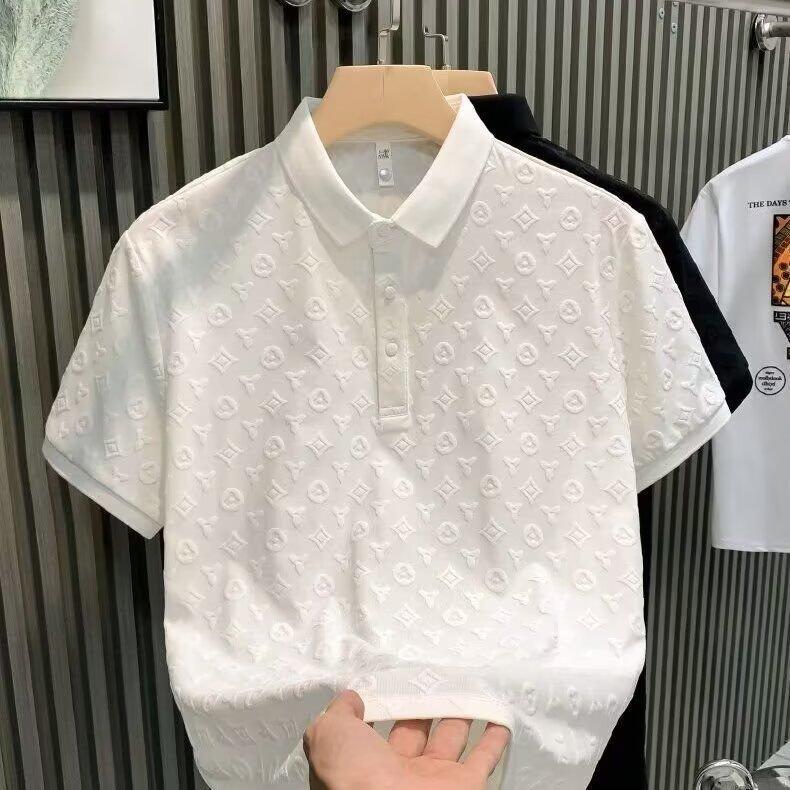 Áo Polo Jacquard, Thời Trang Cao Cấp, Giá Cả Phải Chăng, Sang Trọng, Phong Cách Thường Ngày Thoải Mái Và Thoáng Khí, Thích Hợp Cho Giới Trẻ, Ve Áo Mỏng, Áo Thun Ngắn Tay, Thích Hợp Cho Công Sở Và Công Việc, Dành Cho Nam Và Nữ, Hàng Mới Về Mùa Hè 2