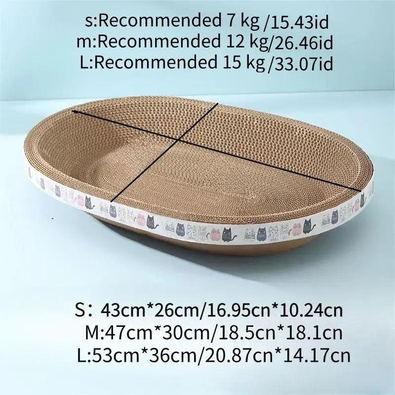 Durable Oval Cat Scratcher Pad Summer Gift, Play and Rest Cat Scratching Pad Cat Paws Grinding Toy, Cats Furniture, Pet Furniture, Cat Supplies Cat Furniture, Dog Stuff, Anxiety Fidget Toys, Birthday Gifts Ideas 1