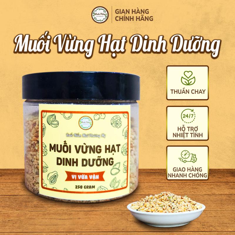 200g Muối vừng hạt dinh dưỡng giã tay thuần chay 1