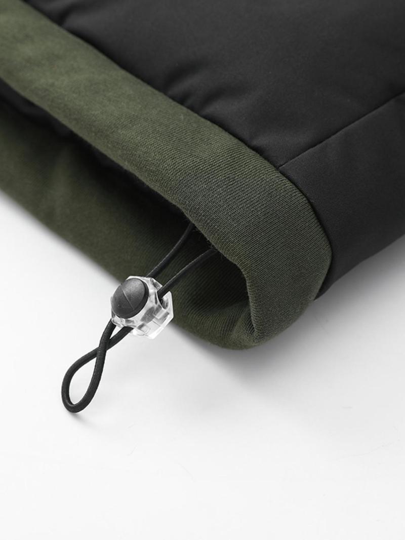Product Introduction of Men's Casual Plain 2 in 1 Zip-up Makapal Hooded Puffer Coat, Menswear Tops, Long Sleeve Drawstring Hem Quilted Zipper Coat, Winter Warm Thick Outwear Jackets for Men, Men's Clothing for Daily Wear 5