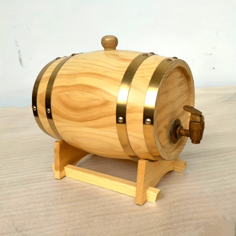 Wooden Wine Barrels-Elegant Home Kitchen Storage & Finishing-Food Safe Natural Wooden Wine Barrels for Storing Whiskey, Red Wine, Spirits 0