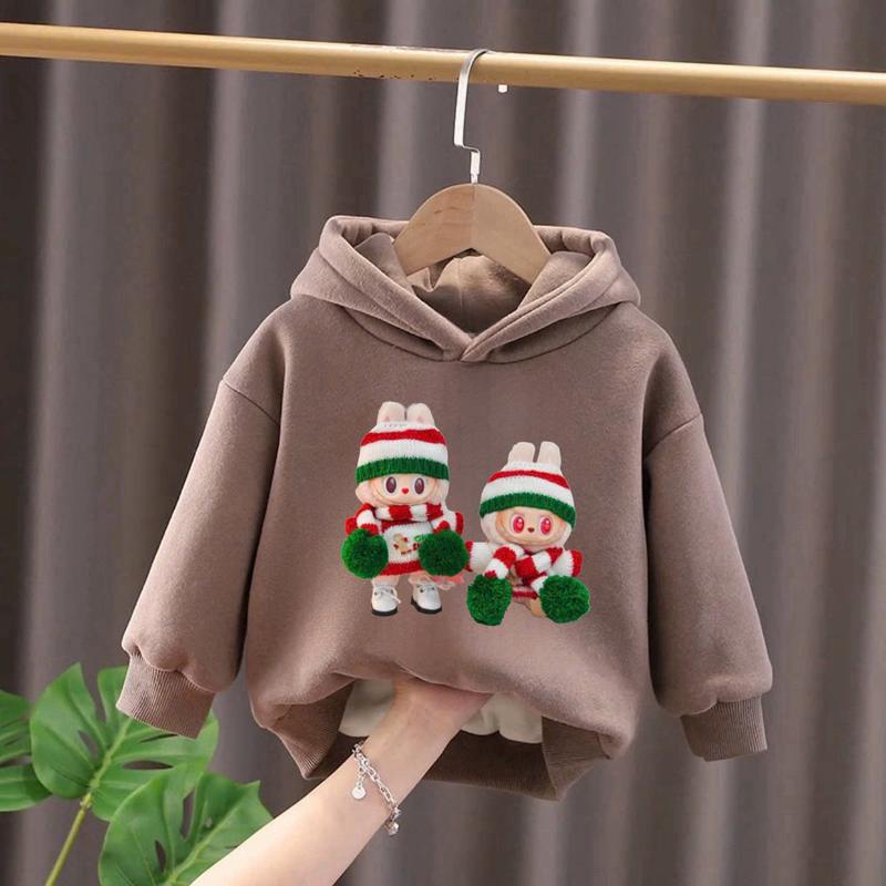 Áo nỉ hoodie bé trai, bé gái hình LABUBU đôi dễ thương, mũ 2 lớp chất nỉ bông mềm mịn cho bé 6-30kg 5