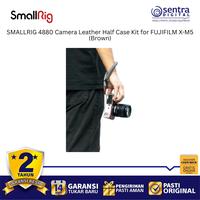 Gambar SMALLRIG 4880 PU Leather Half Case Brown for Fujifilm X-M5 with L-Plate Vlog Videography Accessories dari Sentra Digital Kota Surabaya 4 Tokopedia