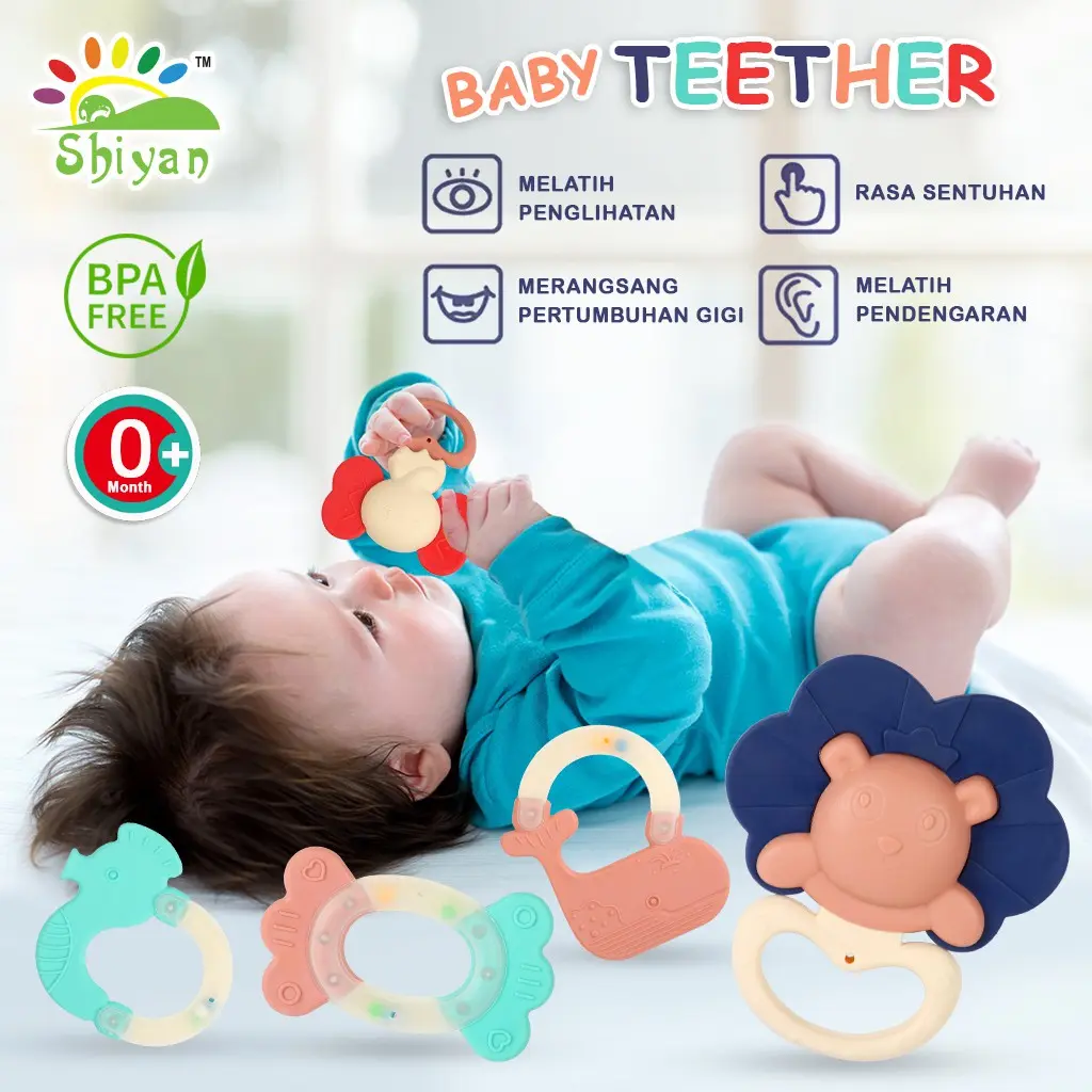 MAINAN BAYI EDUKASI SHHAKING BELL/TOY TEETHER/GIGITAN BAYI/MAINAN KERINCING BPA FREE