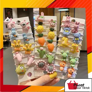 BISA COD F5387 Karet Rambut Elastis 10 in 1 / Ikat Rambut Anak Gaya Korea Fashion