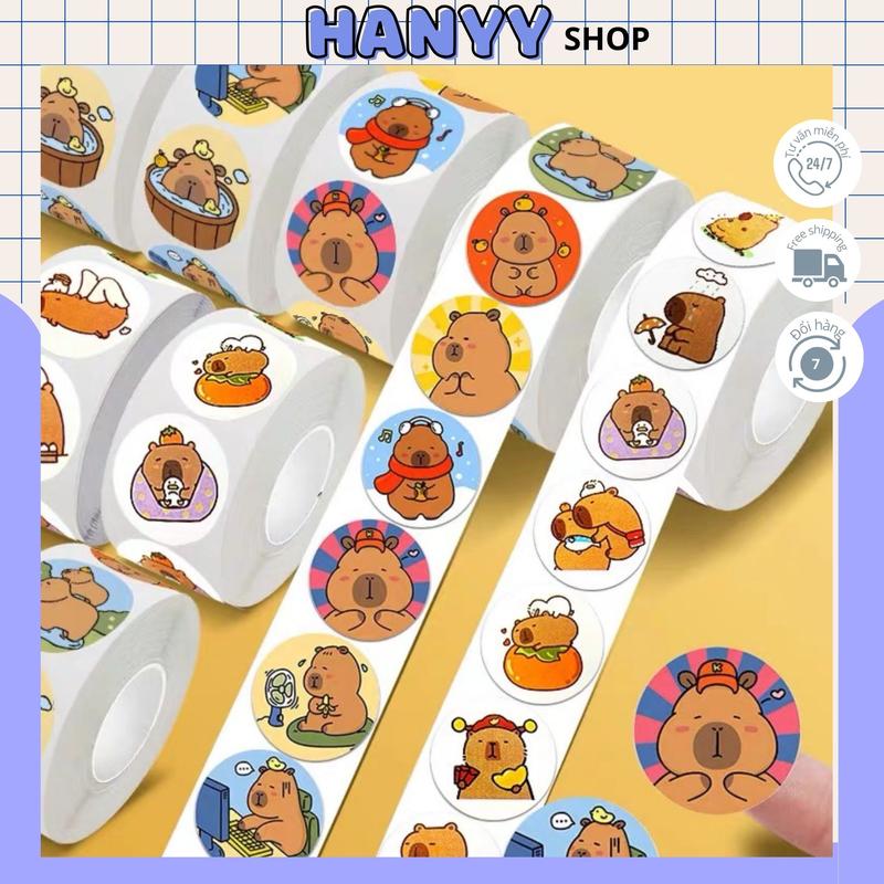 Cuộn 500 / Set 100 Tem Nhãn Dán Sticker, Sticker Thank You, Sticker Niêm Phong