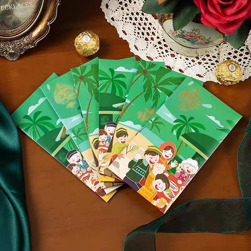Red Envelope Personalized Creative High-end Green Red Envelope Malaysia Cyan Eid Al-Fitr 0