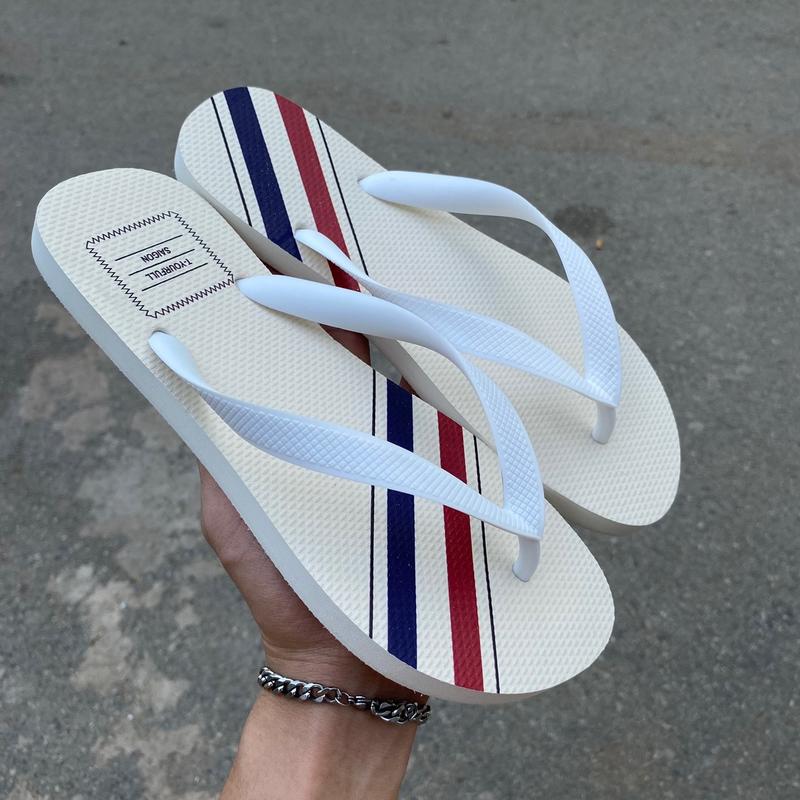 Dép tông nam xỏ ngón in 3 sọc đế cao su dẻo nặng chống trơn trượt - Đế Bằng, DéP