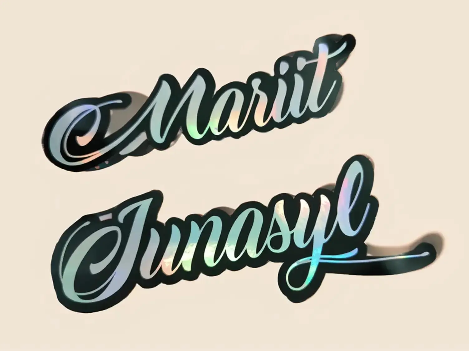 PERSONALIZED WATERPROOF VINYL STICKER NAMES