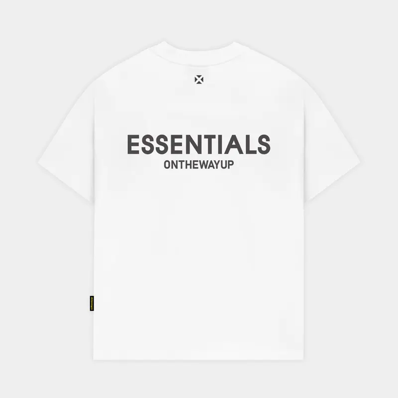 Áo Thun nam nữ ONTHEWAYUP local brand in cao nổi Essential Premium Cotton/ Màu Trắng  Top Menswear Cổ Tròn 6