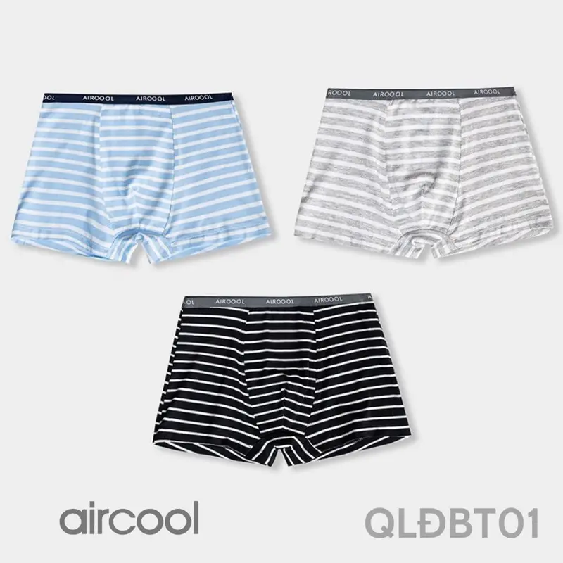 Set 3 Quần Lót Đùi bé trai Aircool vải cotton thể thao cao cấp mềm mát thoáng co dãn tốt 4 chiều-QLBT07 4