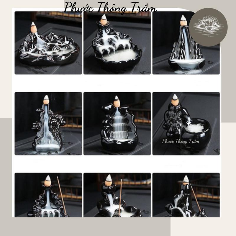 Thác khói chảy ngược +3 hộp trầm hương cao cấp, xông nhà tẩy uế - Combo 3 hộp nụ MIX mùi + 1 thác khói trầm hương được chọn mẫu - Phước Thông Trầm - Dầu Thơm Phòng, Dầu Thơm Nước Hoa Nước Hoa