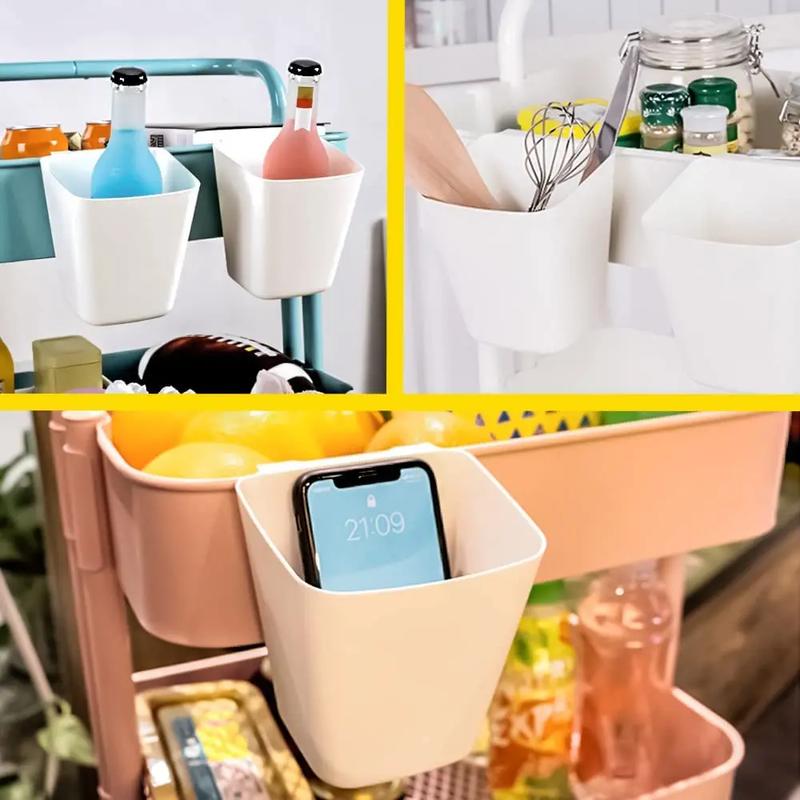 Giỏ Đựng Đồ Bằng Nhựa, Treo Lưng, Dùng Trong Gia Đình, Cho Nhà Bếp Và Phòng Tắm, Người Sắp Xếp Mini, Hộp Đựng Đồ Cầm Tay Nhỏ Đồ Nhỏ 3