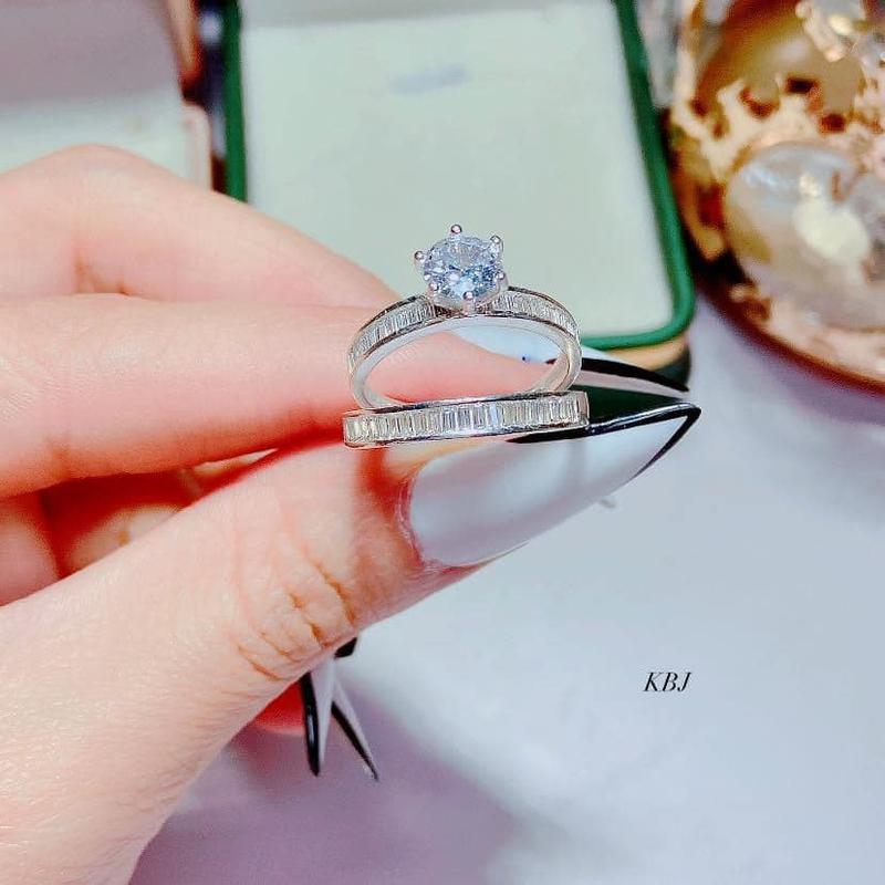  Nhẫn Đôi Bạc Ta đá baget siêu hot cho các cặp đôi _Bạc đẹp Hải hạnh nhancap 