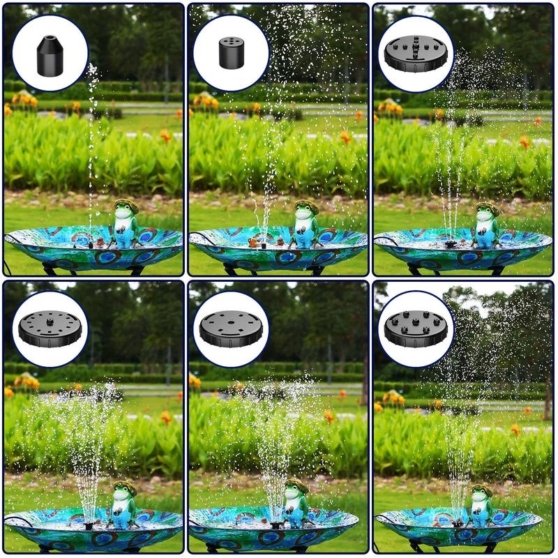 Product Introduction of Solar Fountain, 1 Set Solar Panel Fountain with 7 Nozzles, Solar Fountain Pump for Garden, Pond, Pool, Fish Tank, Aquarium 18