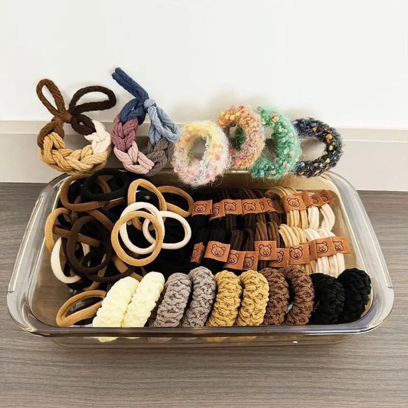 Set Chun Tóc (136 Chi Tiết) Cho Mẹ Và Bé, Set Chun Tóc Nhiều Mẫu Đủ Size Siêu Xinh (GDQT) Women Scrunchies 0