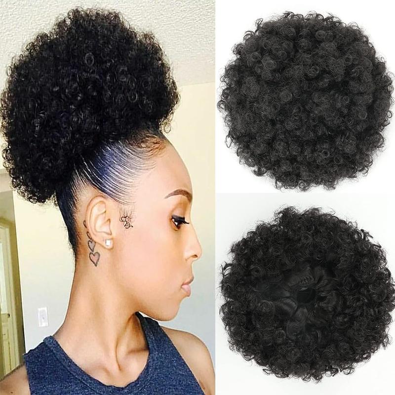 Afro Puff Drawstring Ponytail For Black Women, High Puff Drawstring ...