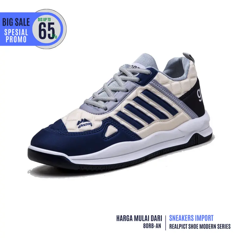 Sepatu Sneaker sporty Pria Terbaru Sepatu Running Model Terbaru Sepatu  Olahraga dan Joging BLACK 42