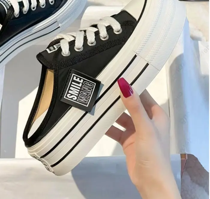 Sục thể thao nữ giày đạp gót  hot trend cao 5cm tôn dáng  B11 DéP Cao Su Shoes Women 6