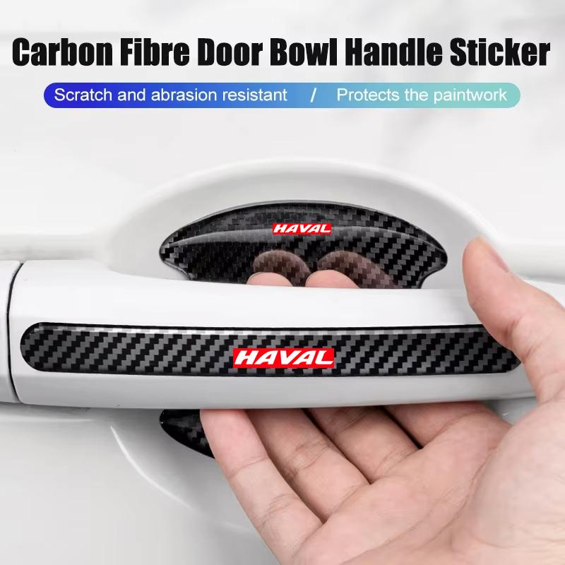 Product Introduction of Car Door Carbon Fiber Protection Sticker Handle Film Door Bowl Protector For Haval H6 Jolion H2 H2s H1 H5 M4 H9 2023 2024 2025 Car Sticker 0