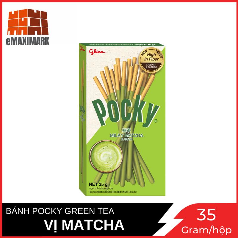  Bánh que phủ kem Glico POCKY Vị Trà xanh Hộp 35g 