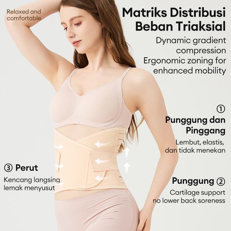 Korset Pasca Melahirkan Nano Bambu - Tidak Pengap & Bernapas - Mengurangi Nyeri Punggung & Mendukung Pemulihan Pasca Caesar/Normal