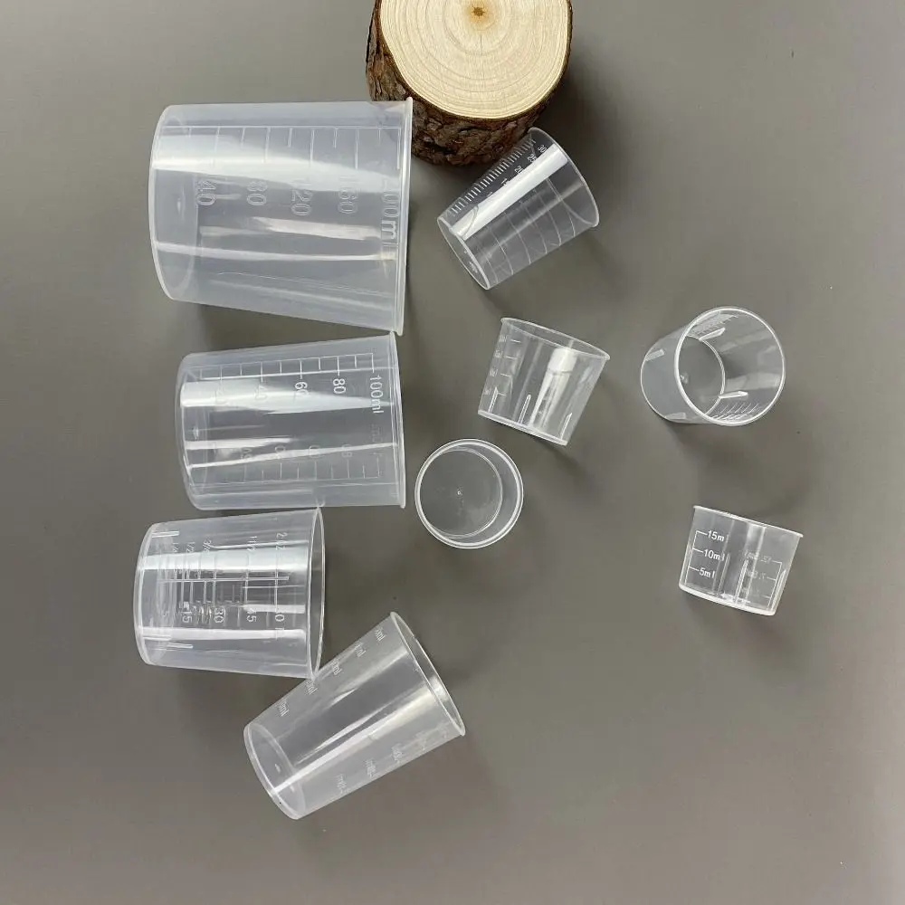 Liquid Container Clear Graduated Measuring Cup Mini Scale Measuring Jugs Measuring Tools Plastic Laboratory Beaker Kitchen Baking