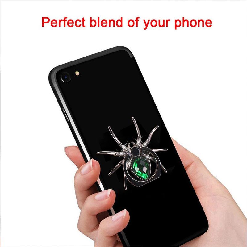 Product Introduction of Universal 360 Rotate Mobile Phone Finger Ring Stand Luxury Biling Metal Spider Holder For iPhone Sumsang Huawei Xiaomi 1