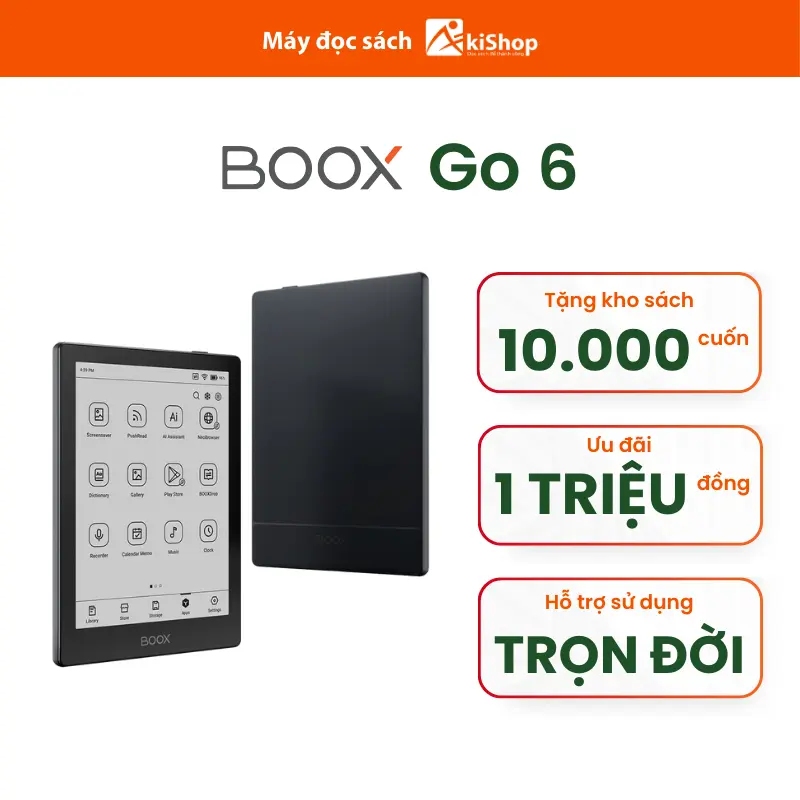 Máy đọc sách Boox Go 6 Chính hãng Akishop 0