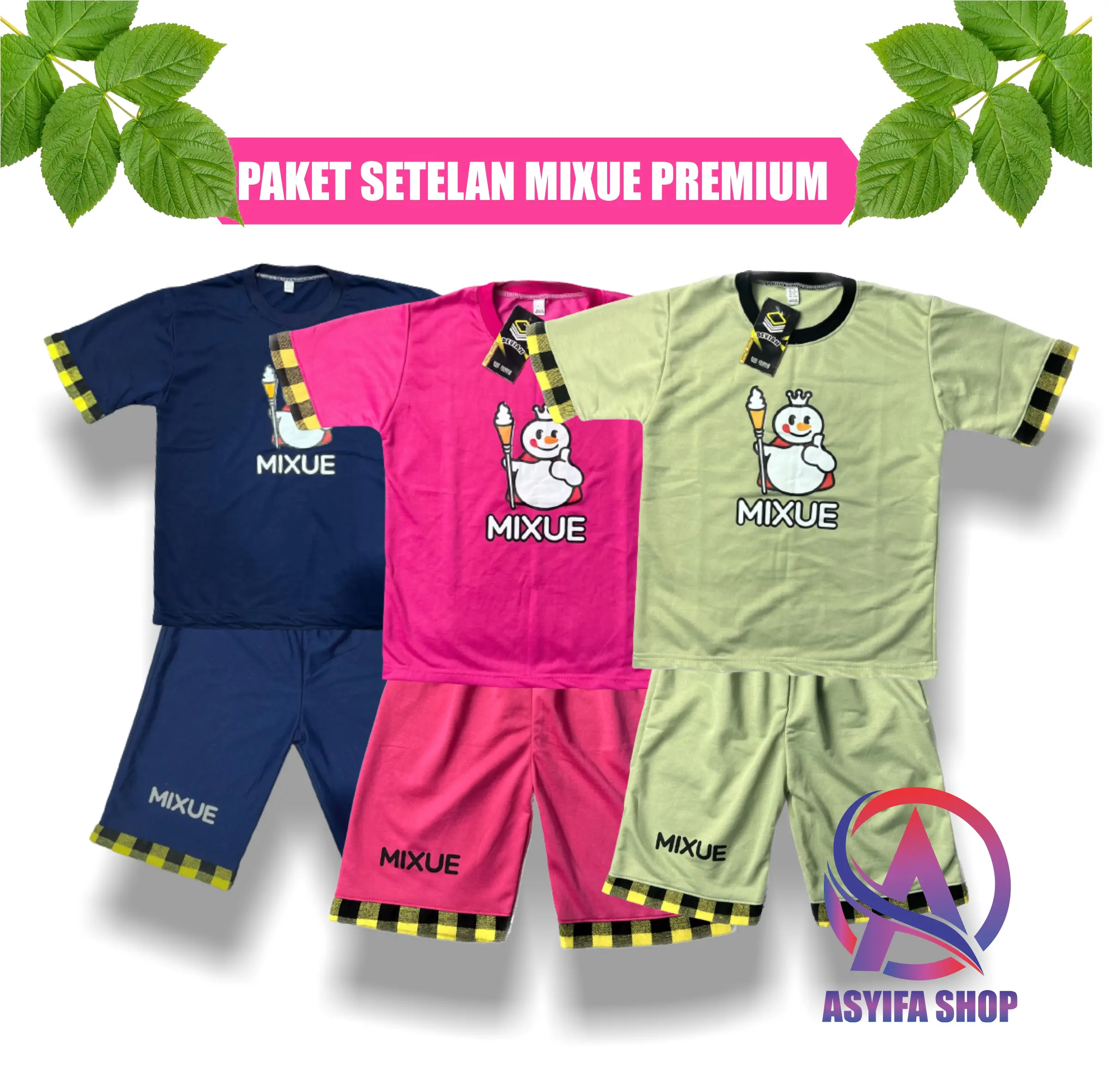 PAKET 4 SETELAN MIXUE FASHION ANAK PROMO HARGA MURAH MERIAH