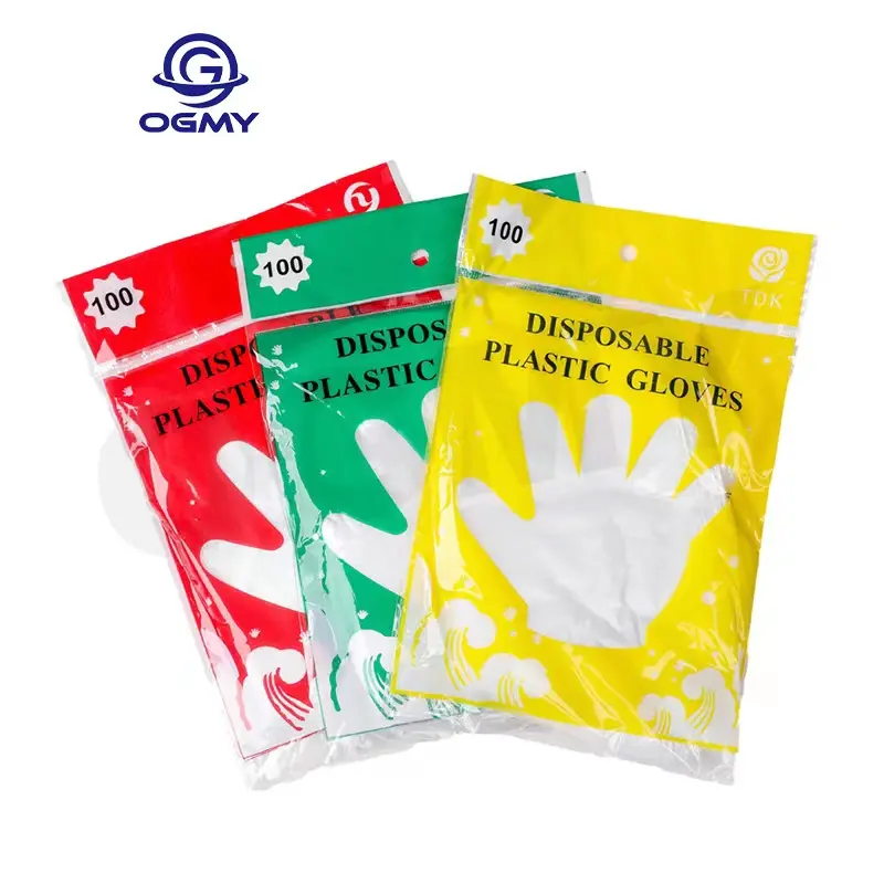 100pcs Plastic Disposable Gloves,Disposable Gloves for Cleaning