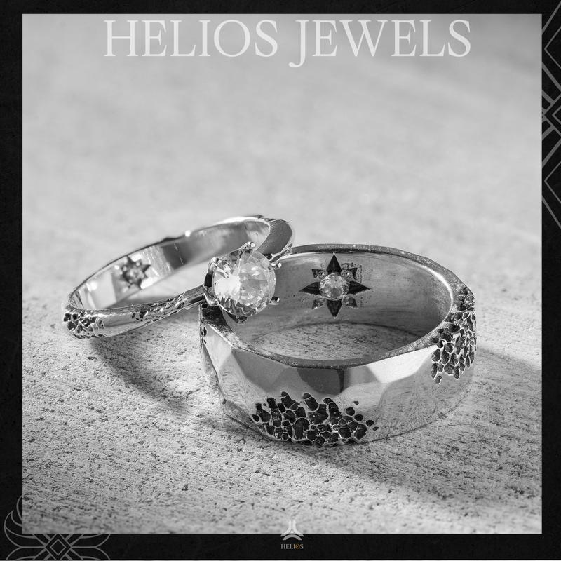 Nhẫn Đôi Bạc S925 NAPO- JOSE Helios Silver Original