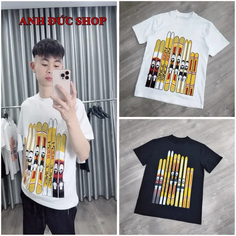 Áo Phông Luôn Vui Tươi Hoạ Tiết In Ván Trượt Hàng Siêu Cấp Chất Cotton Cao Cấp Nam Nữ