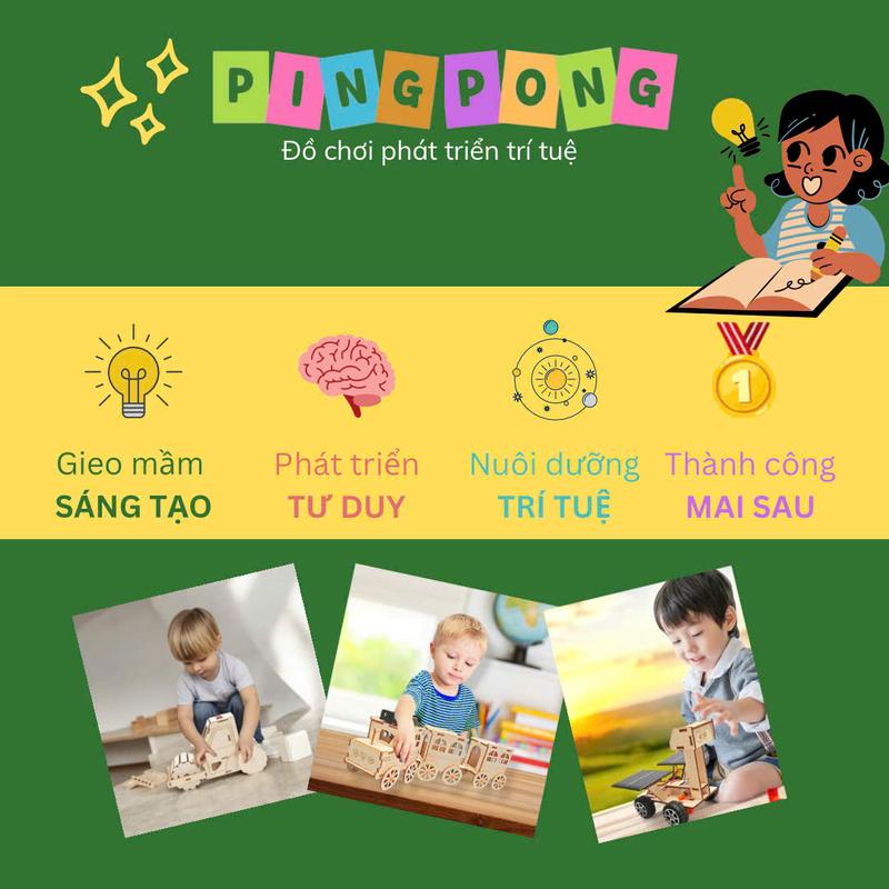 [Nhiều Mẫu] Mô Hình Lắp Ráp STEAM 3D bằng gỗ: Máy Phát Điện, Cano, Vệ Tinh, Cối Xay Gió, Xe Tăng, Tua Bin, Xe Đua... 2
