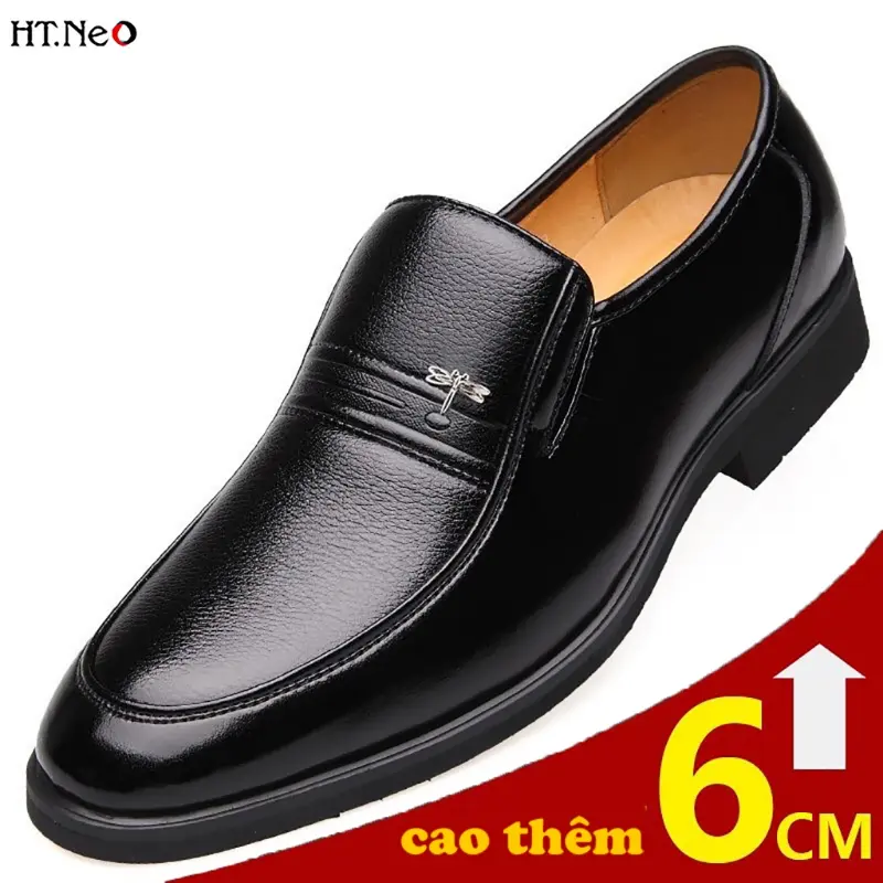 Giày nam tăng chiều cao HT.NEO da bò, da mềm rất êm chân cao hơn 6cm ngay tức khắc rất đẹp DD20 Trang chủ