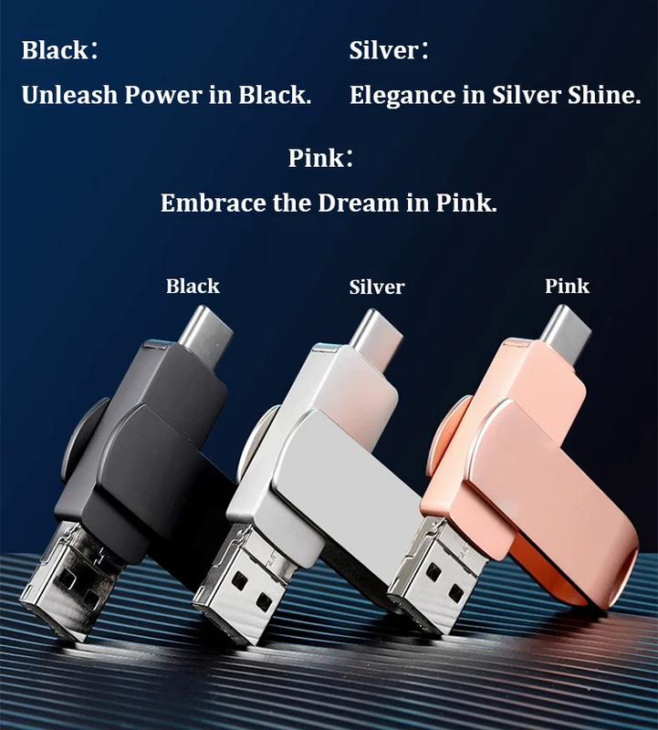 Product Introduction of Stock 32GB 64GB 3 In 1 Otg Stick128GB Usb Memory USB2.0 Pen Drive Disk 256GB Flash Drive 5