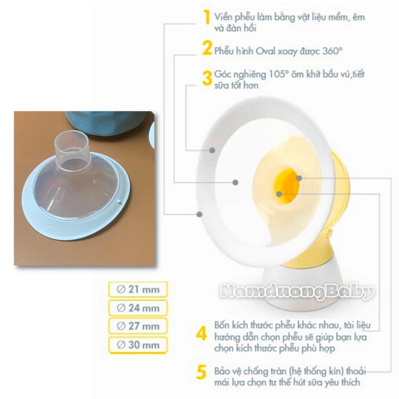 Product Introduction of Phễu hút sữa Medela Flex silicon vành mềm hình elip cho máy Pump, Freestyle Flex, Sonata, Maxflow, Swing Maxi Em bé Trẻ sơ sinh Trẻ mới tập đi Bé gái Bé trai 0