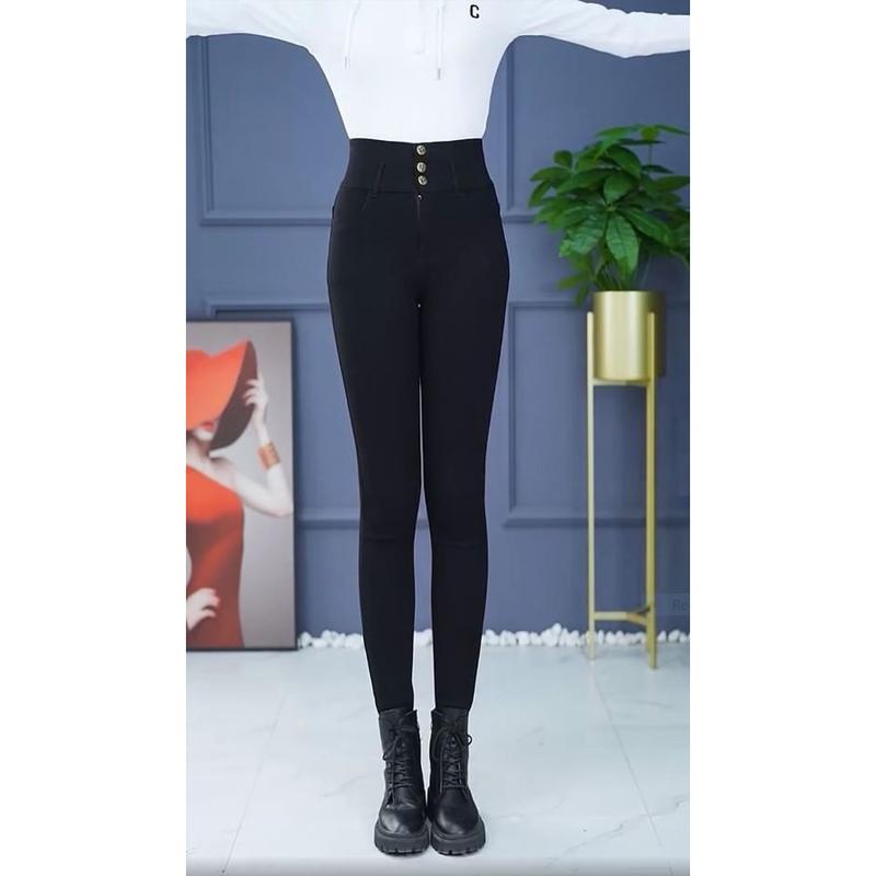 Quần Jean Skinny Nữ Dáng Ôm Lưng Siêu Cao Basic 3 Khuy Q1618 4