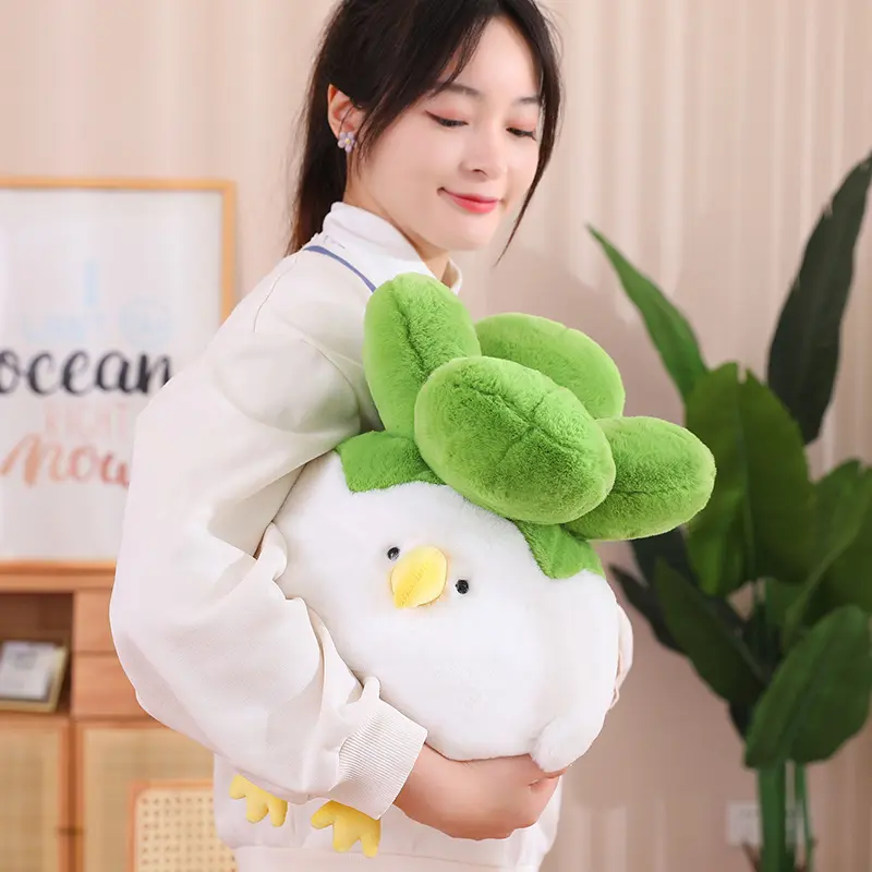Đồ Chơi Nhồi Bông Gà Kawaii, Củ Cải, Chim Trắng Và Rau Củ, Dành Cho Bé Gái Dễ Thương, Quà Sinh Nhật, Đồ Chơi Động Vật Mềm