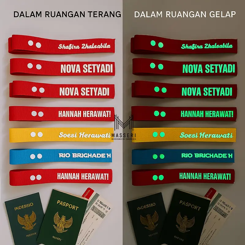 Masseri - Baggage Tag / Gantungan Tas Koper Custom Nama agar tidak tertukar saat perjalanan haji atau umroh dan travveling 1