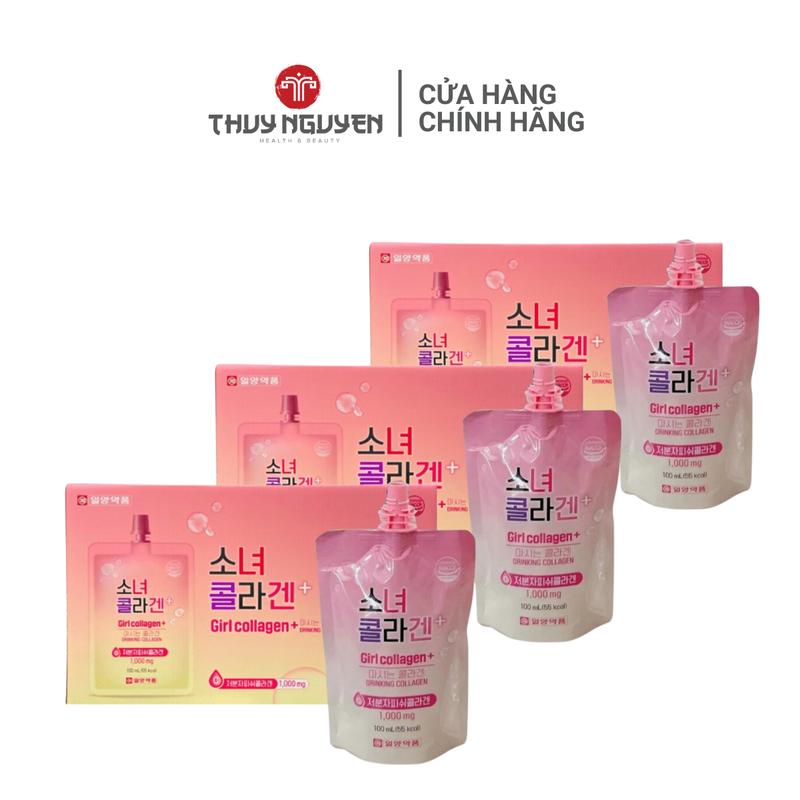 COMBO 3 HỘP Nước Uống Đẹp Da Girl Collagen Dạng Túi Hàn Quốc 1 Hộp 10 Túi