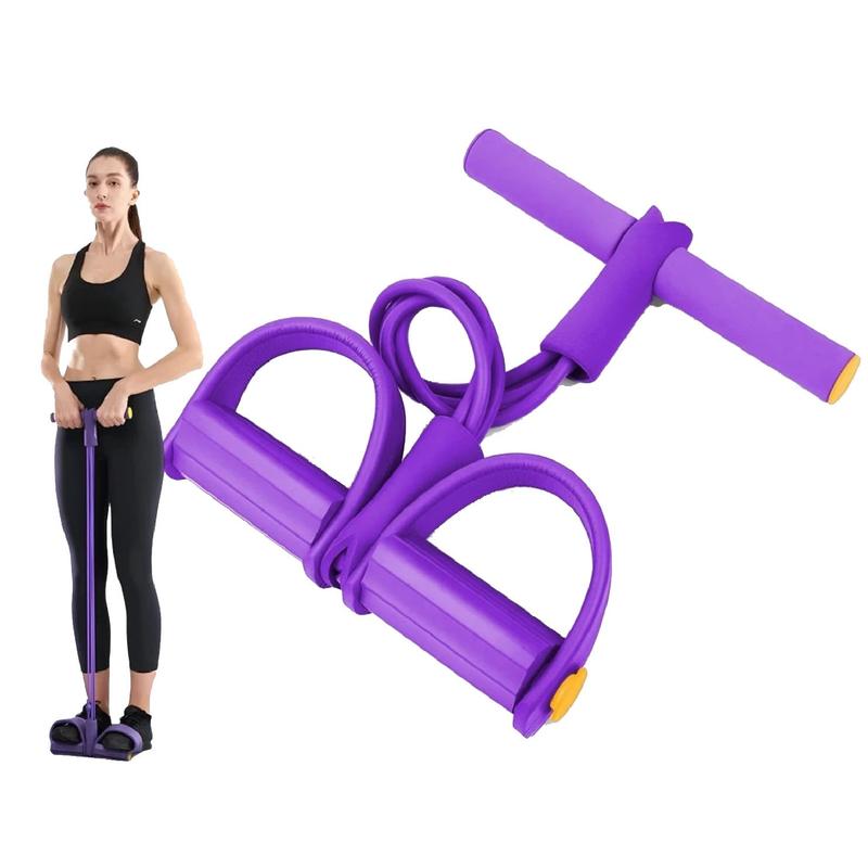 Dây Tập Bụng Yoga - Dây Kéo Đàn Hồi Kháng Lực 4 Ống Thể Dục, Tập Gym Cơ Bụng Thông Minh Tại Nhà