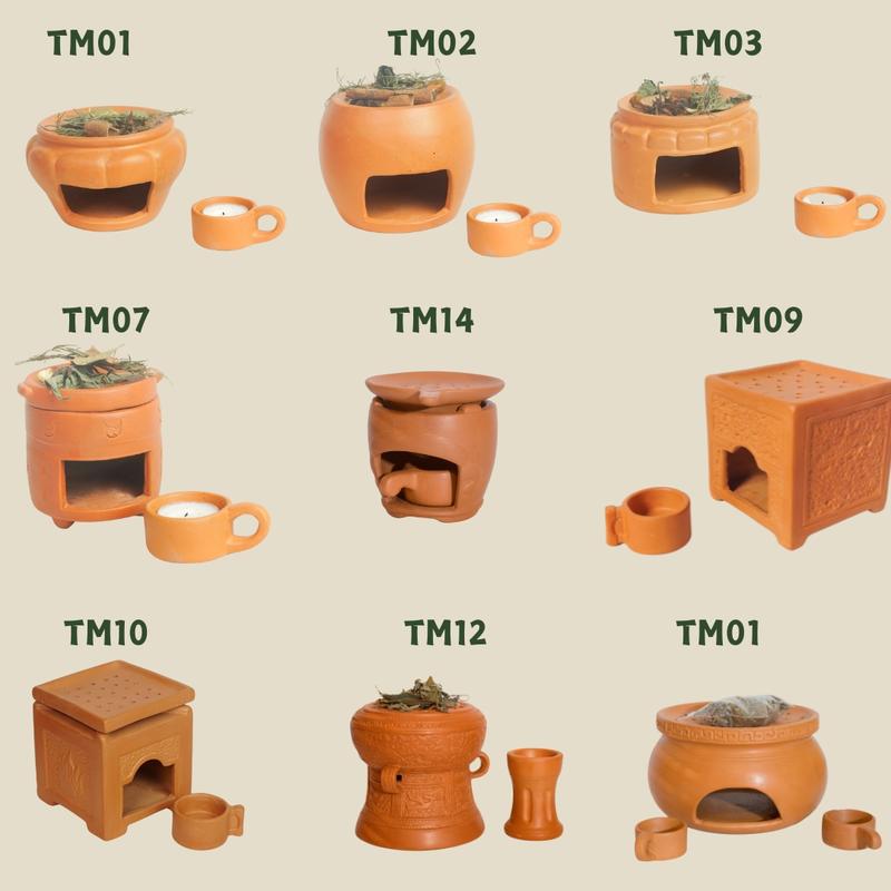 Bếp xông thảo mộc Đất Nung - Sưởi Ấm Căn Nhà Ngày Đông Dầu Thơm Phòng Dầu Thơm