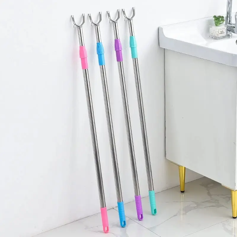 Cây phơi quần áo bằng inox kéo dài 1,2M Cây gậy lấy đồ trên cao có thể kéo dài xếp gọn