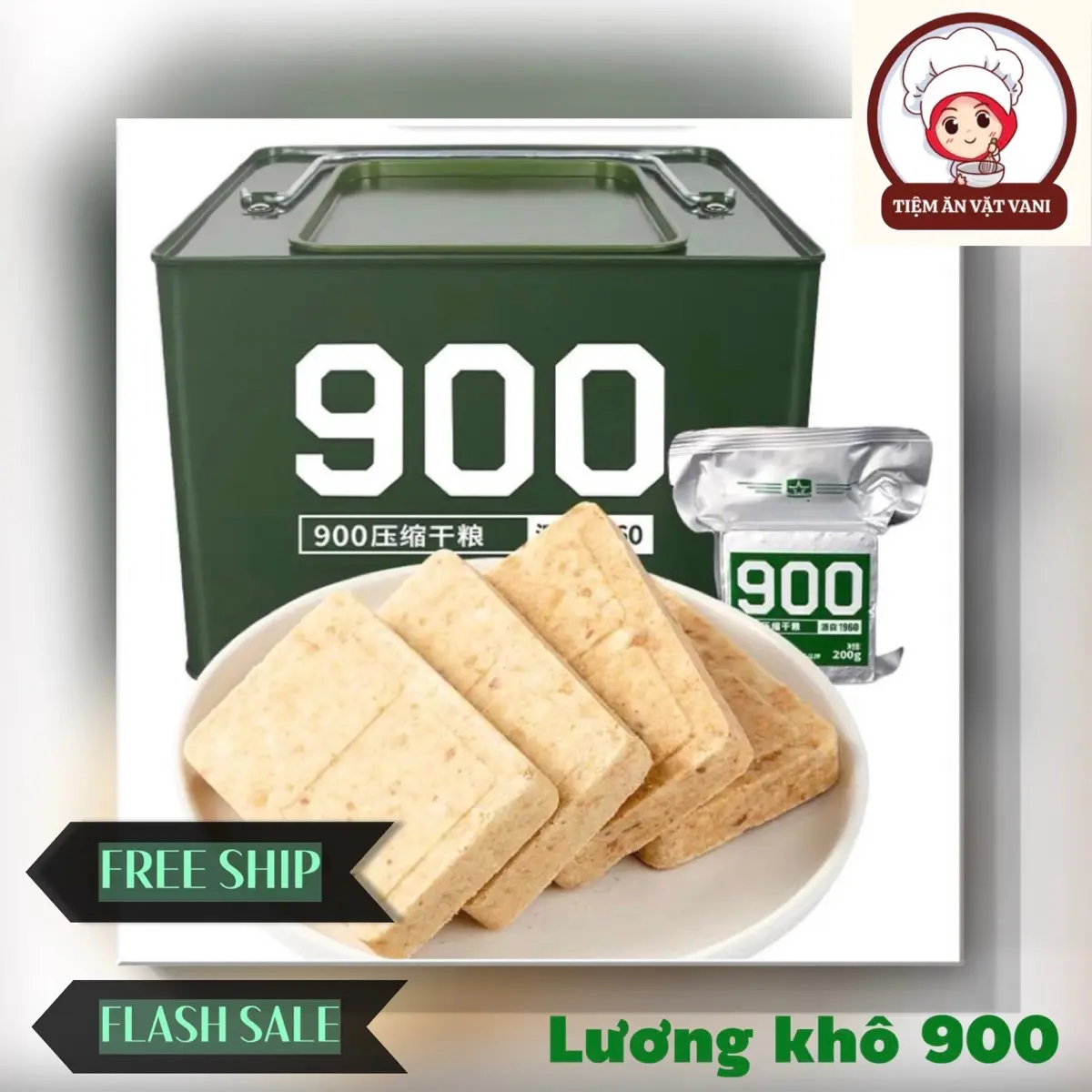 1kg Lương Khô 900 Ngon - Lương khô 3 sao cao cấp  đặc biệt thơm ngon