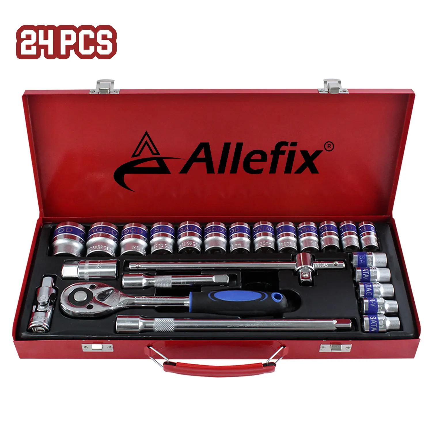 ALLEFIX Kunci Sok Set Isi 24 Pcs Alat Perbaikan Mobil - G-20006