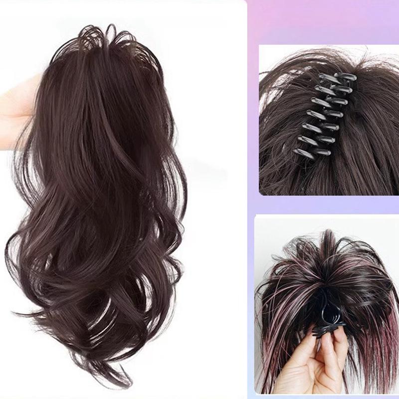 Product Introduction of Fashion Long Curling Wave Ponytail Clip Straight Ponytail Hair Extensions Women Synthetic Wigs Elegant Hair Accessories 21